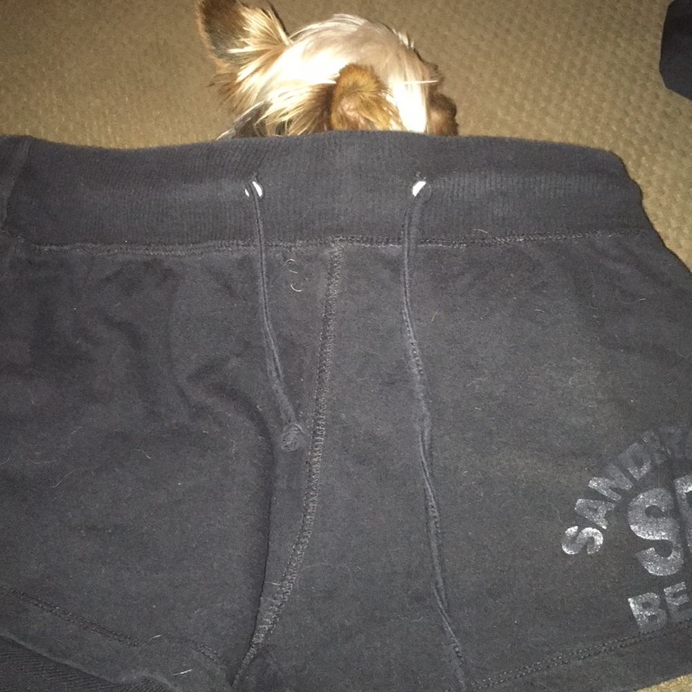 black shorts